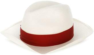 Borsalino ribbon embellished sun hat
