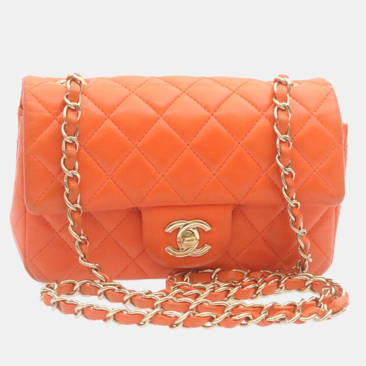small chanel bag red leather