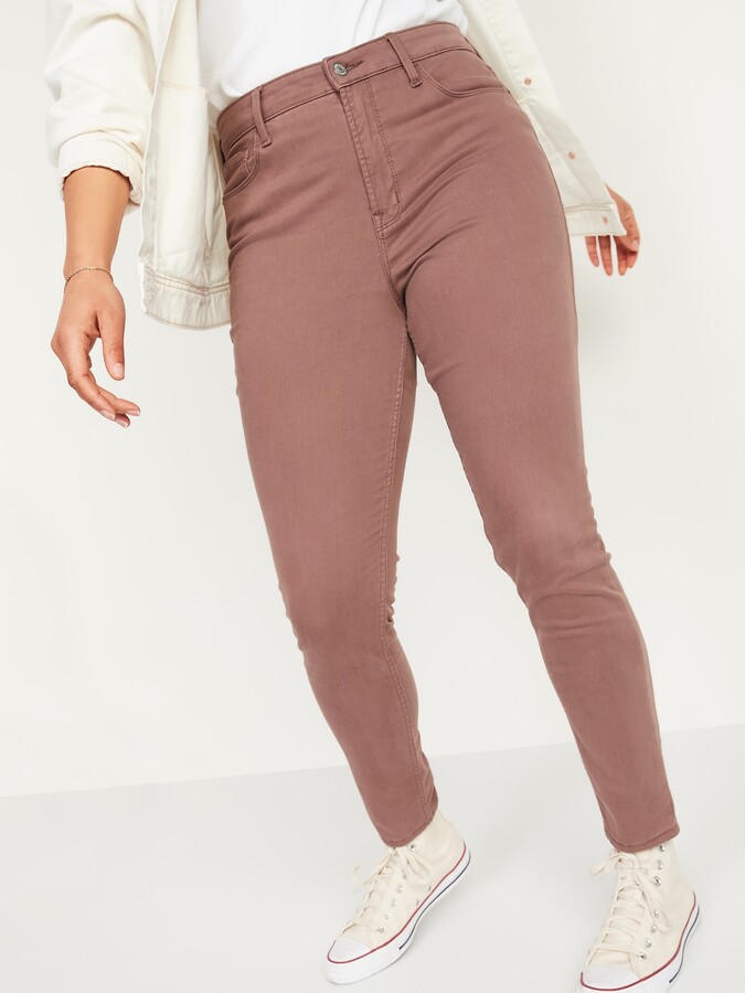 Old Navy High-Waisted Rockstar Super Skinny Sateen Pop-Color Jeans for  Women - ShopStyle