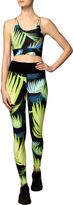 Thumbnail for your product : Matthew Williamson Palm Print Layered Sports Bra and Tank Top