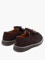 Thumbnail for your product : Jacques Solovière - Ray Tasselled Suede Derby Shoes - Dark Brown