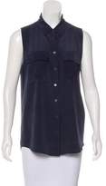 Thumbnail for your product : Equipment Sleeveless Button-Up Silk Top