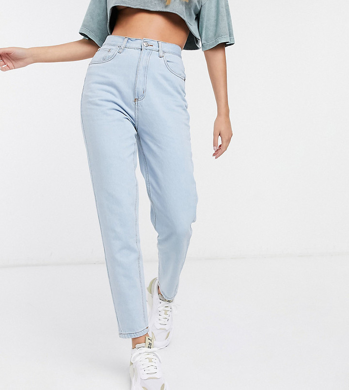 Wednesday's Girl high waist straight leg jeans in light wash - ShopStyle