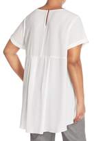 Thumbnail for your product : Vince Camuto High\u002FLow Short Sleeve Blouse (Plus Size)