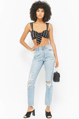 Forever 21 Distressed Skinny Ankle Jeans