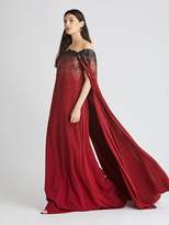 Thumbnail for your product : Oscar de la Renta Sequin-Embroidered Stretch-Crepe Sable Caftan