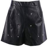 Thumbnail for your product : boohoo Star Stud Front Leather Look Shorts