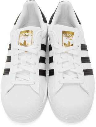 adidas White & Black Superstar Sneakers
