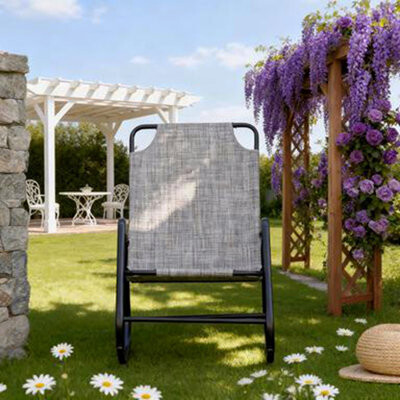 Latitude Run Indoor Outdoor Garden Rocking Chair Sling Fabric Rocker