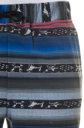 Elwood The Stripe Tribal Shorts in Blue