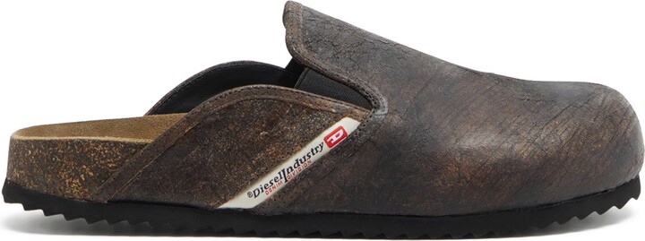 D-Woodstock-Clogs in crackle-effect suede