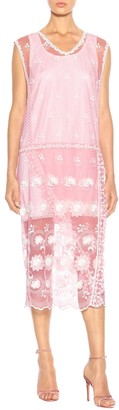 Burberry Embroidered tulle dress