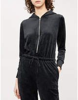 Thumbnail for your product : Good American Velour hooded jumpsuit