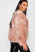 Thumbnail for your product : boohoo Boutique Faux Fur Panel Coat