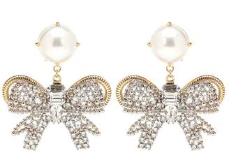 Miu Miu Faux pearl and crystal earrings