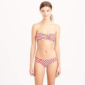 J.Crew U-front bandeau bikini top in classic stripe