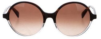 Diane von Furstenberg Round Two-Tone Sunglasses
