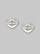 Thumbnail for your product : Gucci GG Heart Stud Earrings