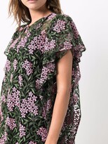 Thumbnail for your product : Junya Watanabe Comme Des Garçons Pre Owned 2000s Floral Embroidery Sheer Dress