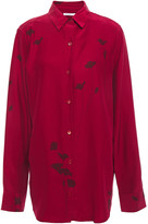 Thumbnail for your product : Equipment Floral-print Silk-satin Crepe Shirt