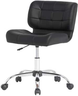 Calico Designs Crest Black Mobile Office Task Chair with Adjustable Height