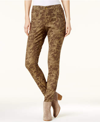 INC International Concepts Curvy-Fit Camo-Print Skinny Pants, Created for Macy's