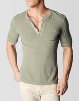Thumbnail for your product : True Religion Short Sleeve Raglan Knit Henley