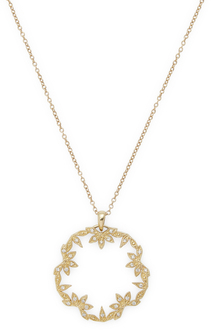 Mizuki 14K Gold Open Petal Pendant Necklace