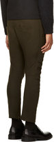 Thumbnail for your product : Haider Ackermann Olive Green Wool Biker Trousers