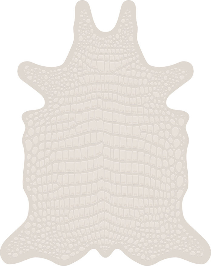 PODEVACHE Croco Collection Vinyl Floor Mat Grey/White 126x159cm