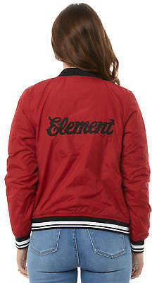 Element New Women's Womens Cruise Bomber Polyester Red