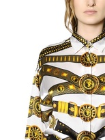 Thumbnail for your product : Versus Gold Buckle Printed Silk Satin Shirt