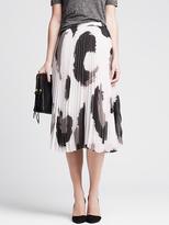 Thumbnail for your product : Banana Republic Watercolor Pleated Midi Skirt