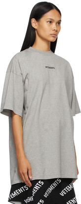 Vetements Grey Logo Patch T-Shirt