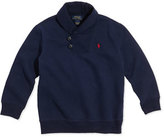 Thumbnail for your product : Ralph Lauren Childrenswear Fleece-Knit Shawl Collar Top, French Navy, Sizes 2T-3T
