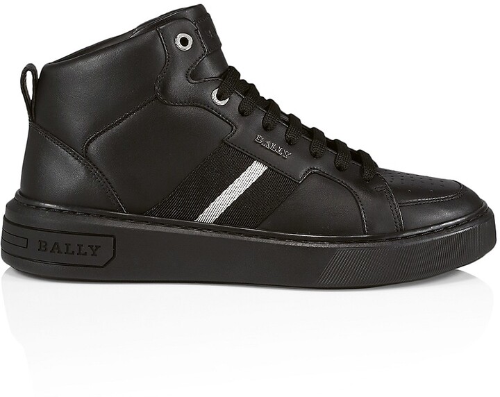Bally High-Top Leather Sneakers - ShopStyle