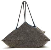 Thumbnail for your product : The Row Flat Hobo Beaded Geometric Clutch - Womens - Silver Multi