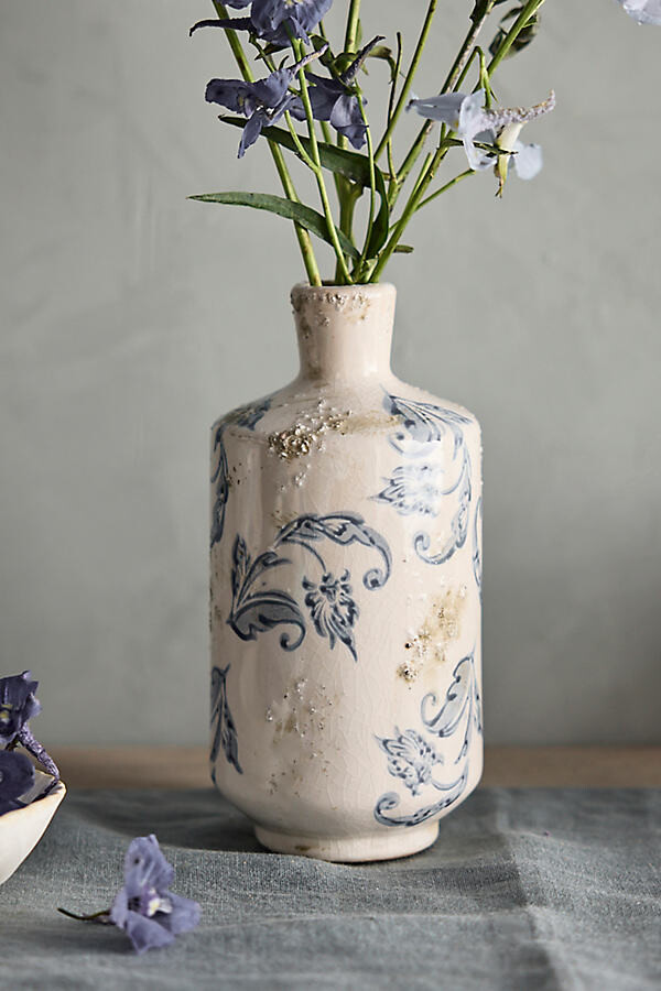 Scrollwork Ceramic Vase