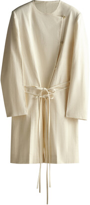 Gia Studios Women's Tailored Linen-Blend Jumpsuit - White - Moda Operandi