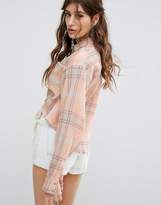 Thumbnail for your product : Free People Cropped Cutie Plaid Shirt