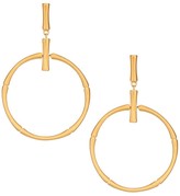 Thumbnail for your product : Dean Davidson 22K Yellow Goldplated Bamboo Drop Hoop Earrings