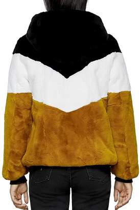 Mackage Fabia Reversible Multicolored Fur Jacket