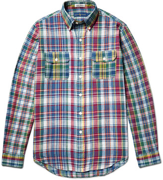 Polo Ralph Lauren Slim-Fit Button-Down Collar Madras-Checked Cotton Shirt