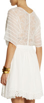 Thumbnail for your product : Nina Ricci Silk Crepe De Chine, Georgette And Lace Mini Dress