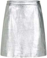 Thumbnail for your product : SET Leather Metallic Skirt