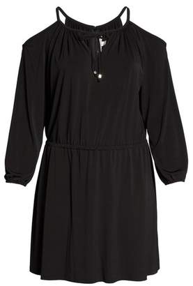 MICHAEL Michael Kors Cold Shoulder A-Line Jersey Dress