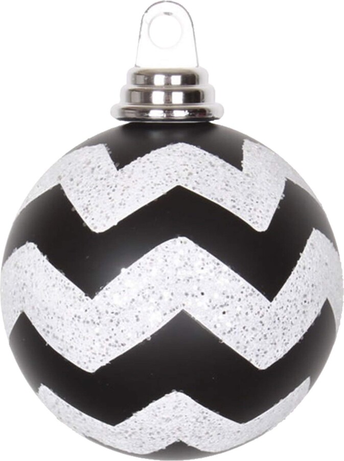 Vickerman 4" Christmas Ornament Chevron Ball