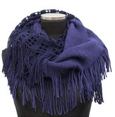 Thumbnail for your product : La Fiorentina Ocean Midnight Two Toned Infinity Muffler w/ Fringe