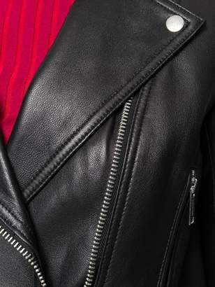 MICHAEL Michael Kors frill-trimmed biker jacket