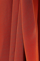 Thumbnail for your product : Diane von Furstenberg Pussy-bow Washed-silk Blouse